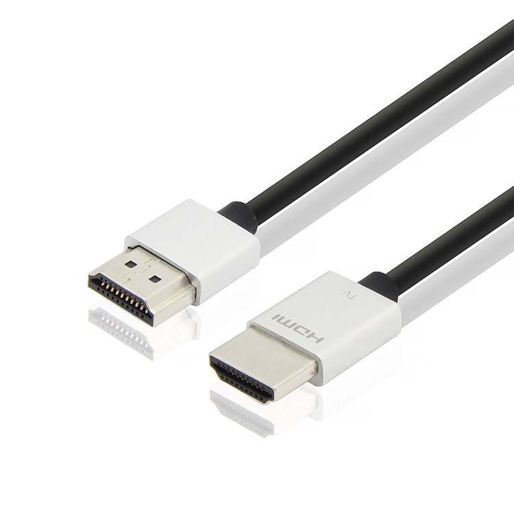 HDMI A-A细线金色铝壳加芯片